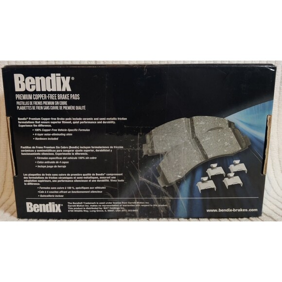 Premium Disc Brake Pad Set-Bendix CFM967, 100% Copper Free -New Set - Picture 5 of 11